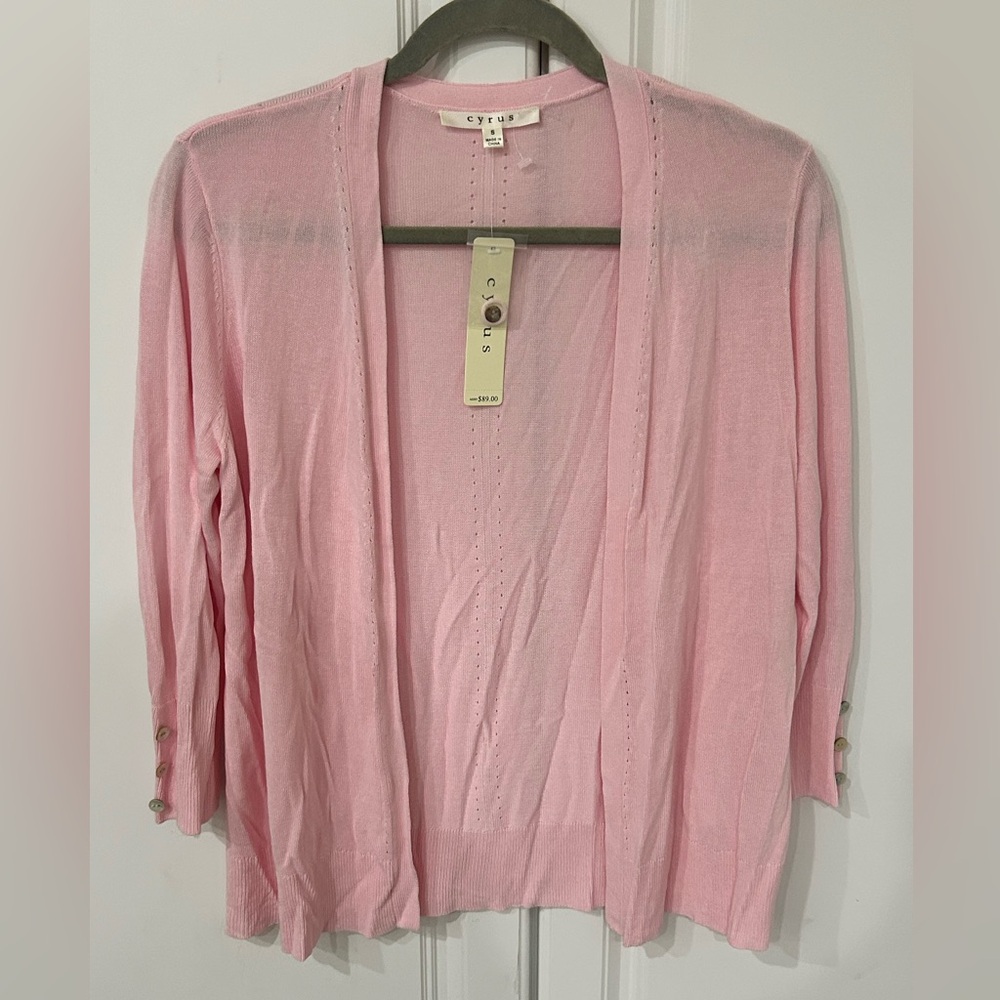 CYRUS Pink Cardigan Size Small NWT